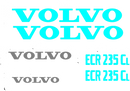 Volvo ECR235CL Decal Set
