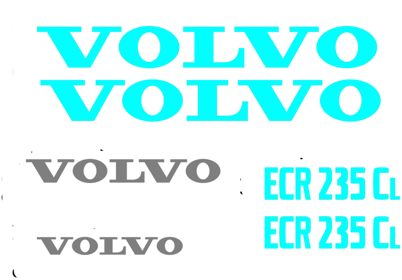Volvo ECR235CL Decal Set