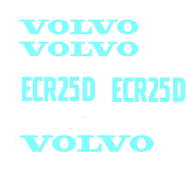 Volvo ECR25D Decal Set