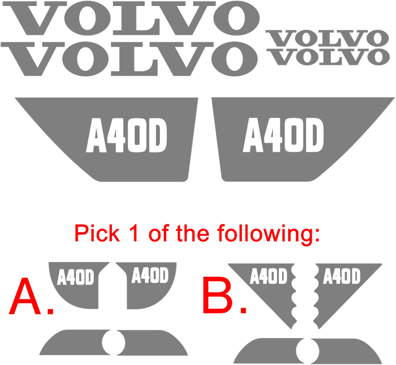 Volvo A40D Decal Set