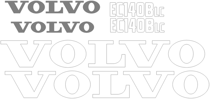 Volvo EC140B LC Decal Set