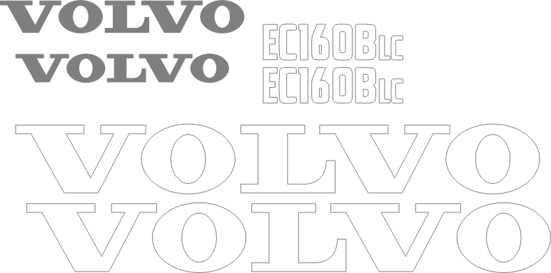 Volvo EC160B Decal Set