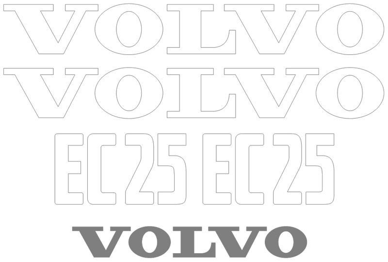 Volvo EC25 Decal Set