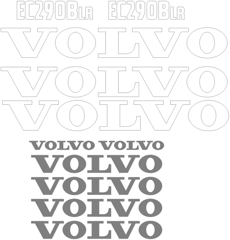 Volvo EC290B LR Decal Set