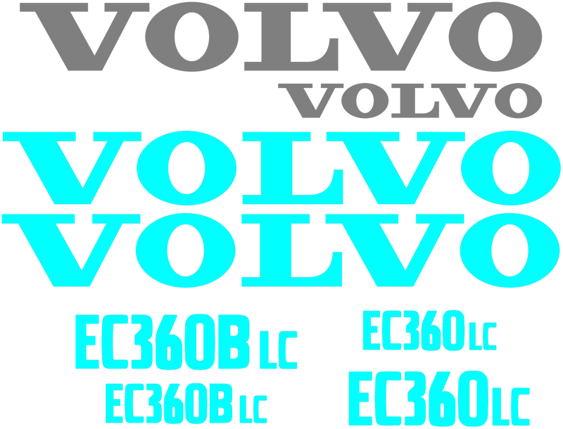 Volvo EC360B LC Decal Set