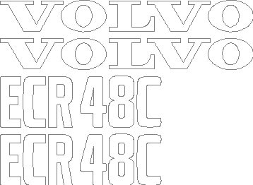 Volvo ECR48C Decal Set
