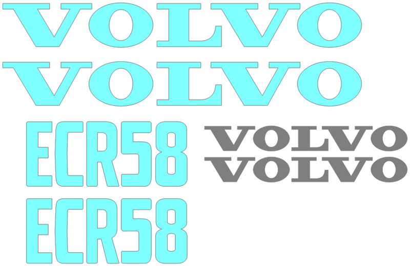 Volvo ECR58 PLUS Decal Set