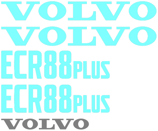 Volvo ECR88 PLUS Decal Set