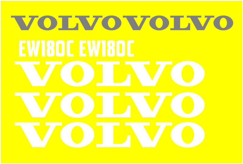 Volvo EW180C Decal Set