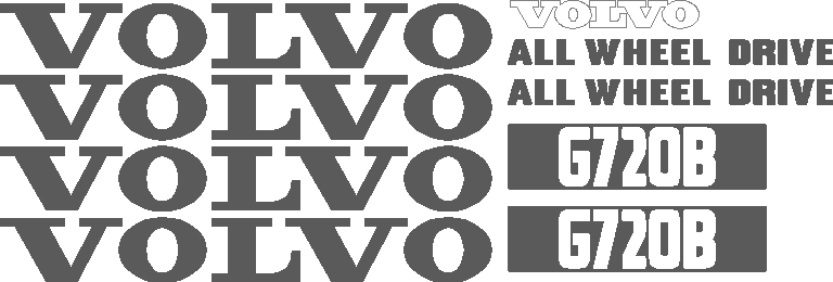 Volvo G720B Decal Set