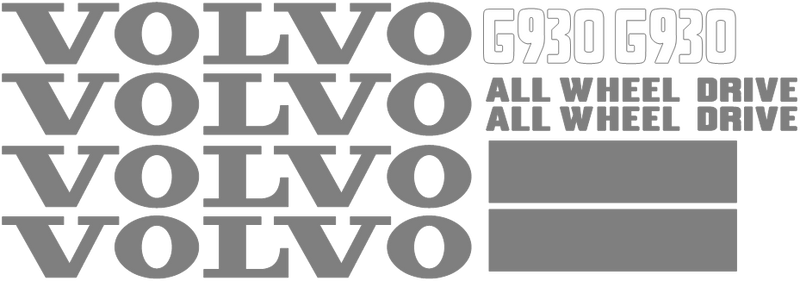 Volvo G930 Decal Set