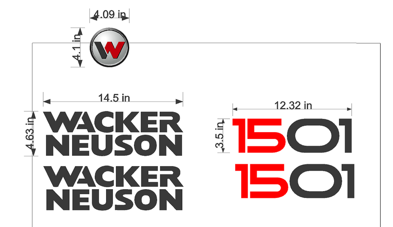 Wacker Neuson 1501 Decal Set