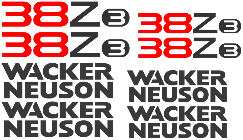 Wacker Neuson 38Z3  Decal Set