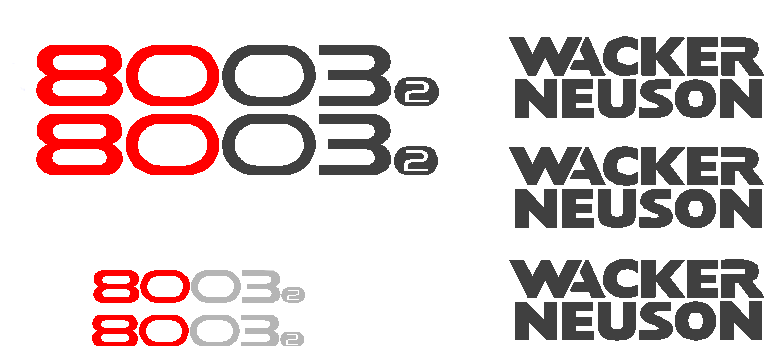 Wacker Neuson 8003-2 Decal Set