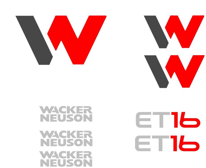 Wacker Neuson ET16  Decal Set